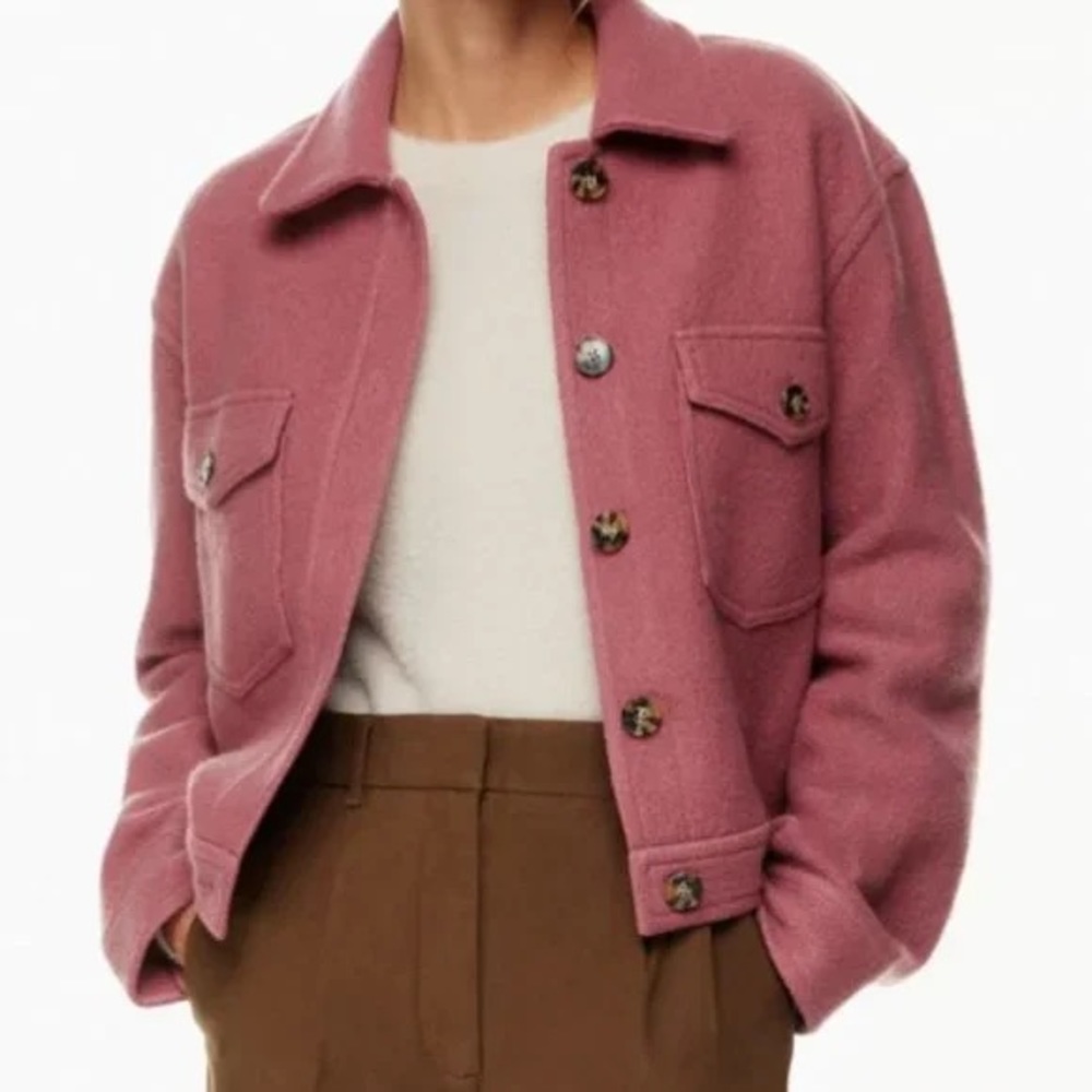 Aritzia Autumn Shirt Jacket - Pink XXS